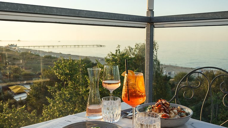 Prime Restaurant Ahlbeck Abendesssen auf der Panoramaterrasse