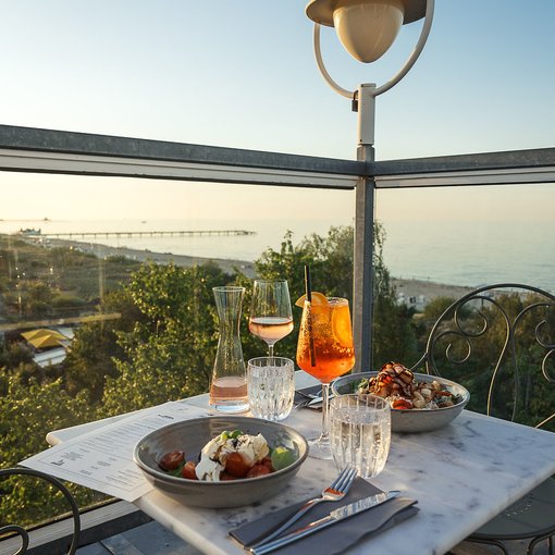 Prime Restaurant Ahlbeck Abendesssen auf der Panoramaterrasse