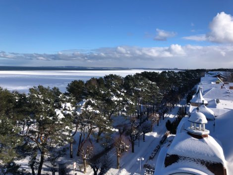 Strandhotel Ahlbeck view from the rooftop terrace in winter | © Strandhotel Ahlbeck