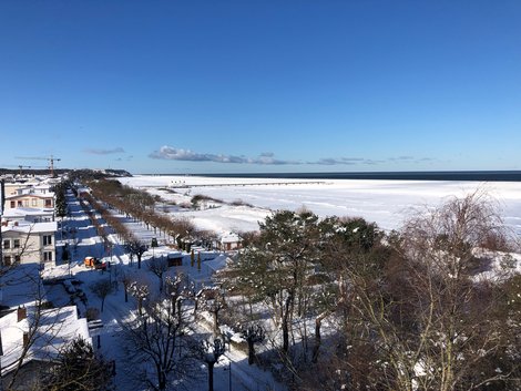 Strandhotel Ahlbeck view from the rooftop terrace in winter | © Strandhotel Ahlbeck