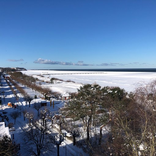 Strandhotel Ahlbeck Blick von Panoramaterrasse im Winter | © Strandhotel Ahlbeck